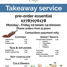Hub Café takeaway menu